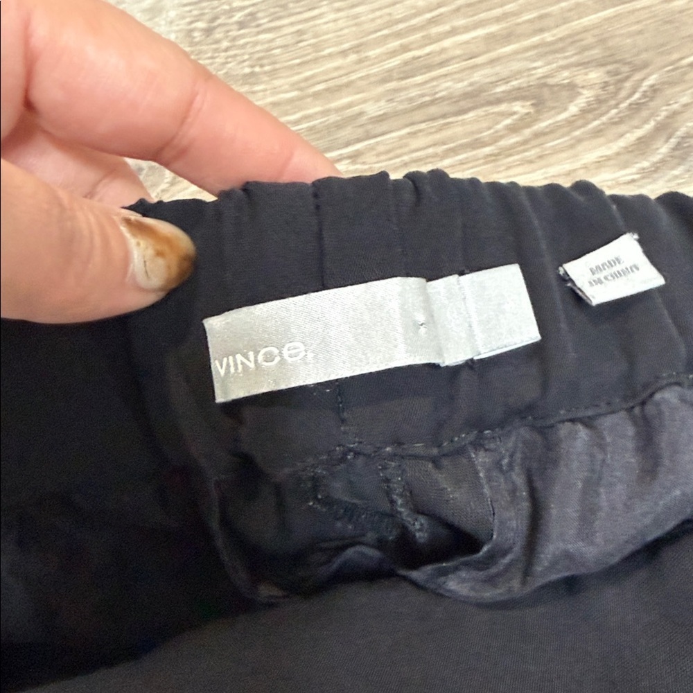 Vince. Women’s Black High Waisted Straight Leg Pull On Pants Sz Small - Picture 3 of 11